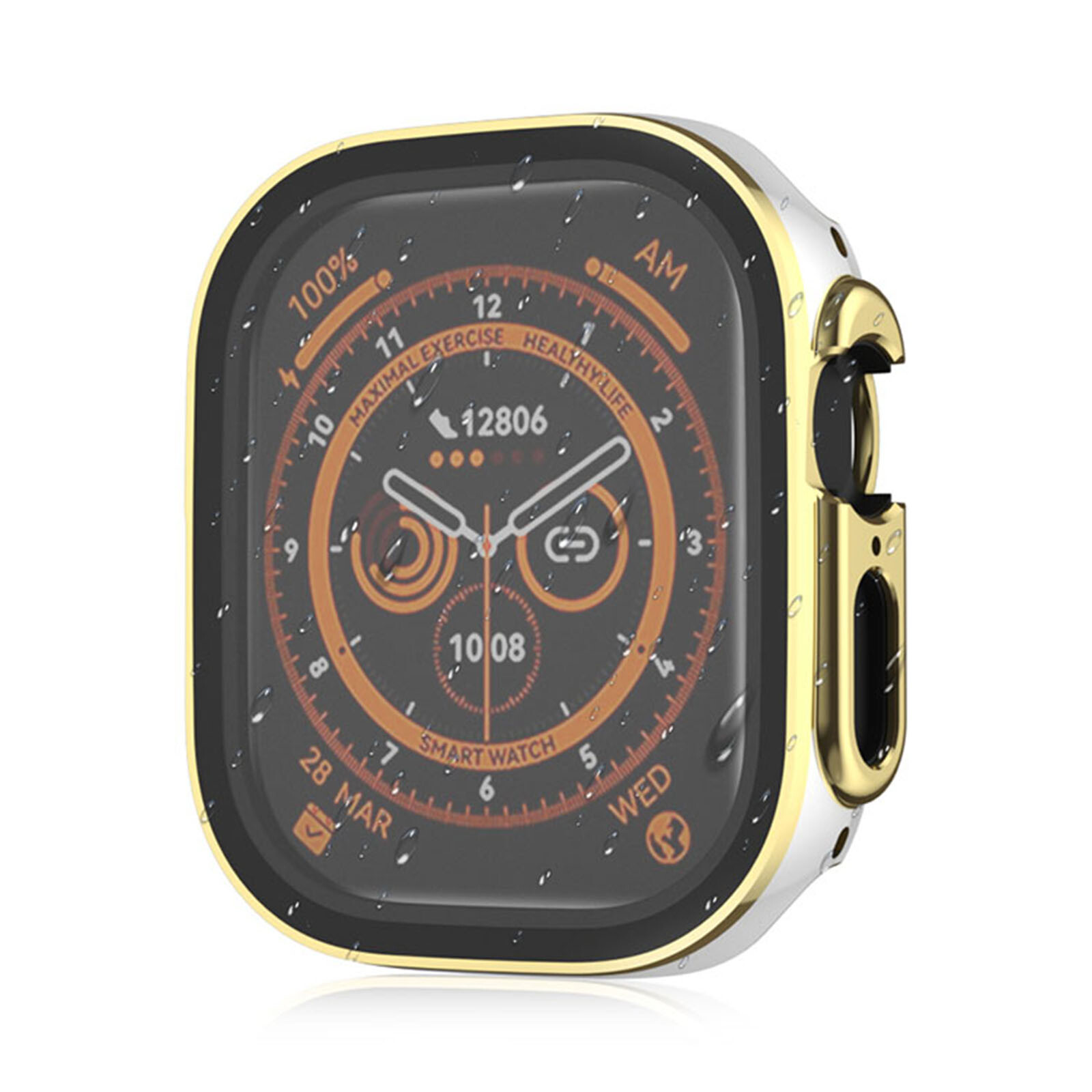49MM PC+Tempered Glass Integrated Waterproof Watch Case for iWatch Ultra 2/Ultra