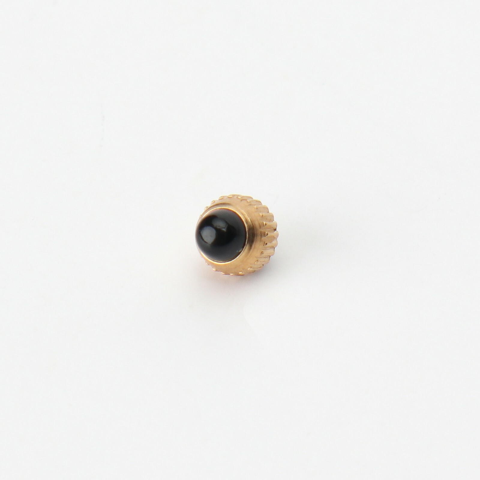 Vintage Yellow Crown with BLACK STONES T10 Watchmakers Parts 4.4mm x 3.8mm