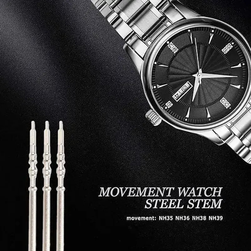 Stainless Steel Watch Stem Crown For NH35 NH36 NH38 NH39 Automatic Parts