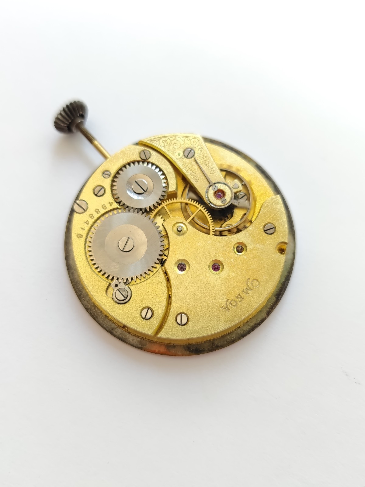 Vintage Omega 18 LPB pocket watch movement – Working. (R-2596)