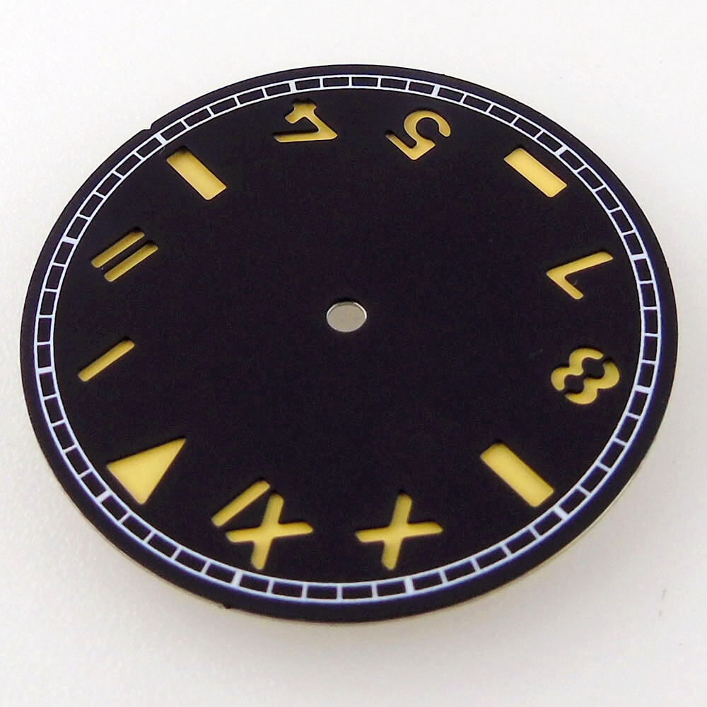 35MM California black cofee sandwich Watch Dial fit miyota 8215 NH35 NH36 2824