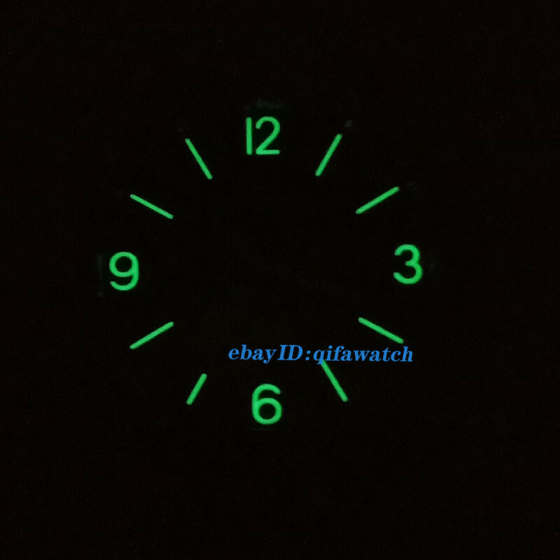 29.2mm black Watch Dial green/blue/red/silver Hands Fit NH35 NH36 NH35A movement