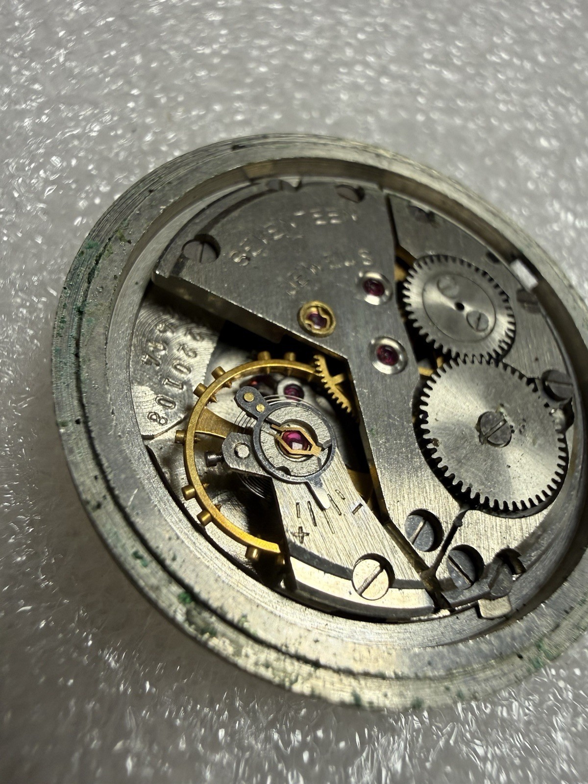 VINTAGE USSR Watch Movement POLJOT Cal. 2414 plus Dial. For Parts