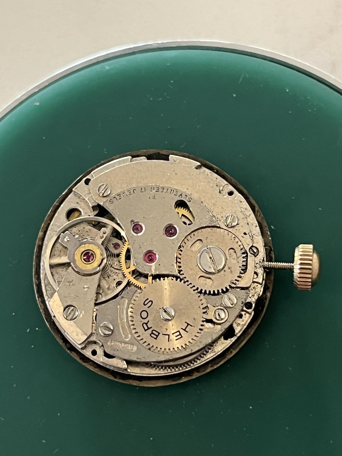 GOOD BALANCE Running Intermittently AS 1901 Watch Movement Helbros 17j