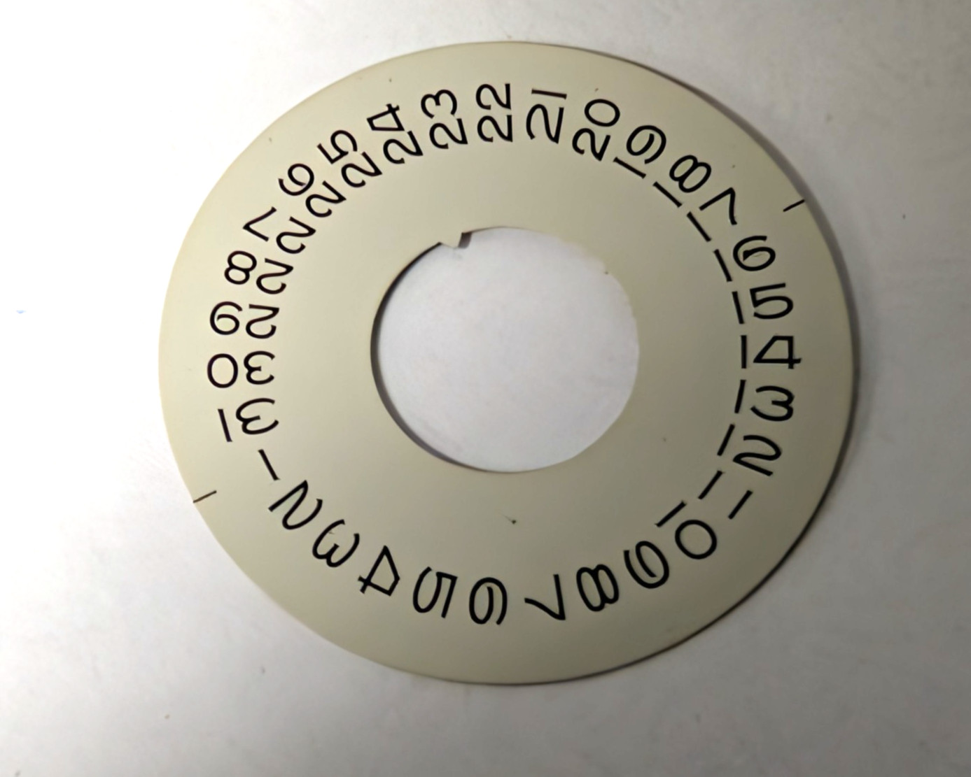 GENUINE Authentic Rolex 1555 1556 8016 Date Disc silver used