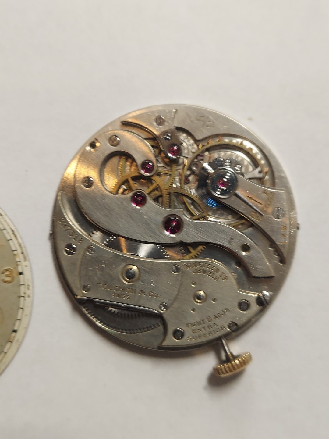 Touchon Collectible P.W.Movement Extra SUPERIOR 19 Jewels 8 Adjusted Men’s