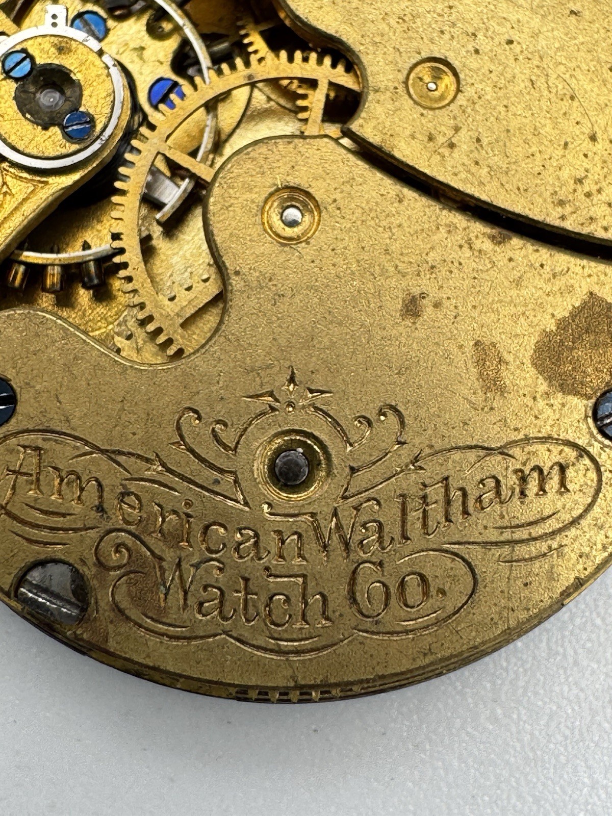 Vintage Waltham 0s 7J Model 1891 Pocket Watch Movement For Parts Or Repair