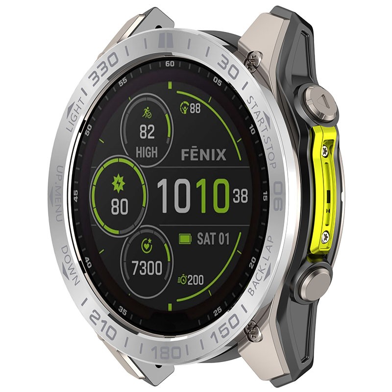 For Garmin Quatix 8 47/51MM Speed Bezel Styling Frame Ring Case Metal Cover