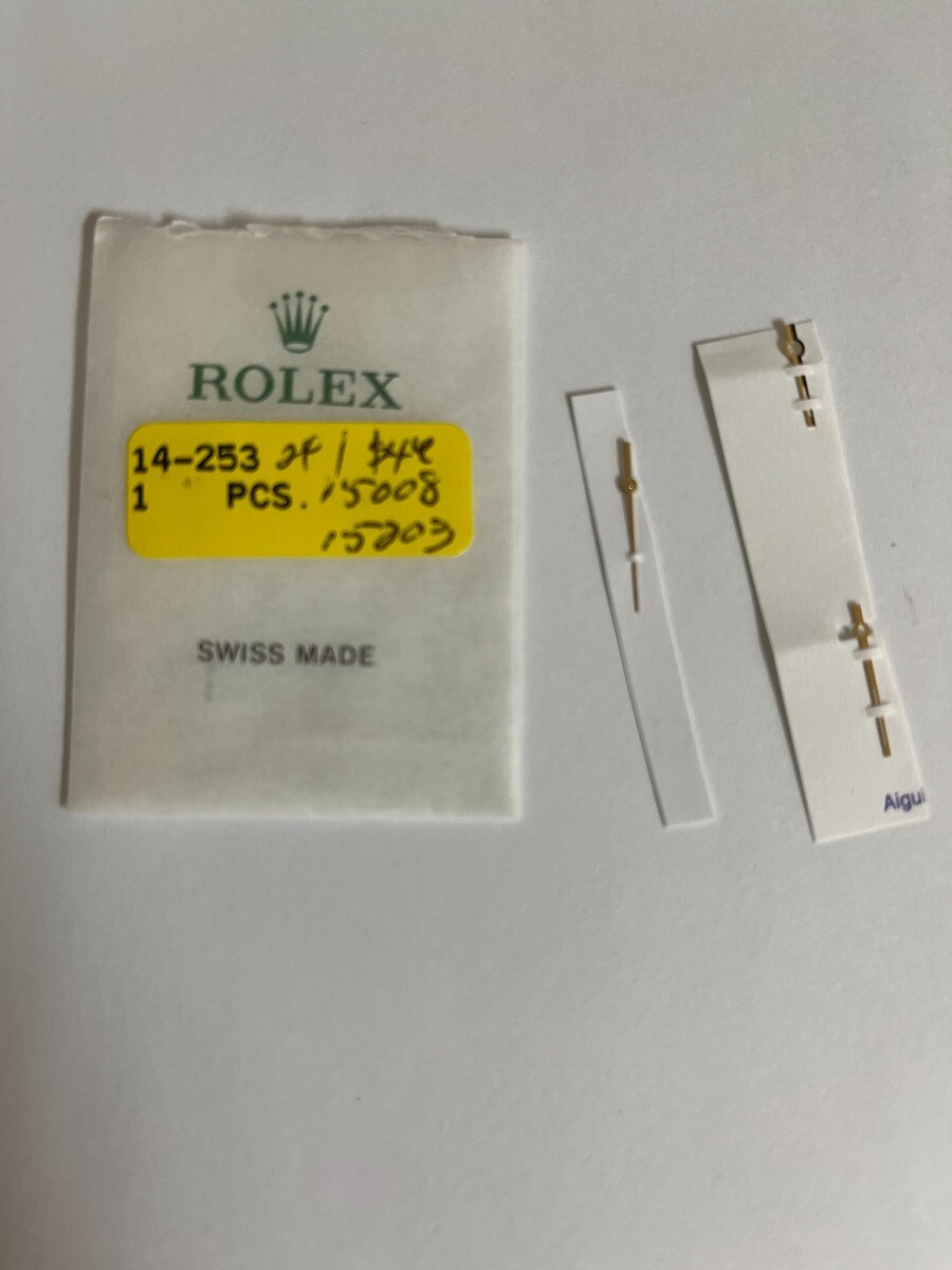 Genuine Rolex Set of Hands 14-253 Yellow Gold Model 15008 15003 New unsealed