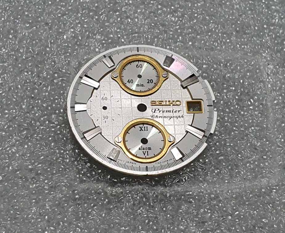 Seiko Premier Chronograph 7T62-0GP8 Watch Dial Part Genuine Seiko Dial Part