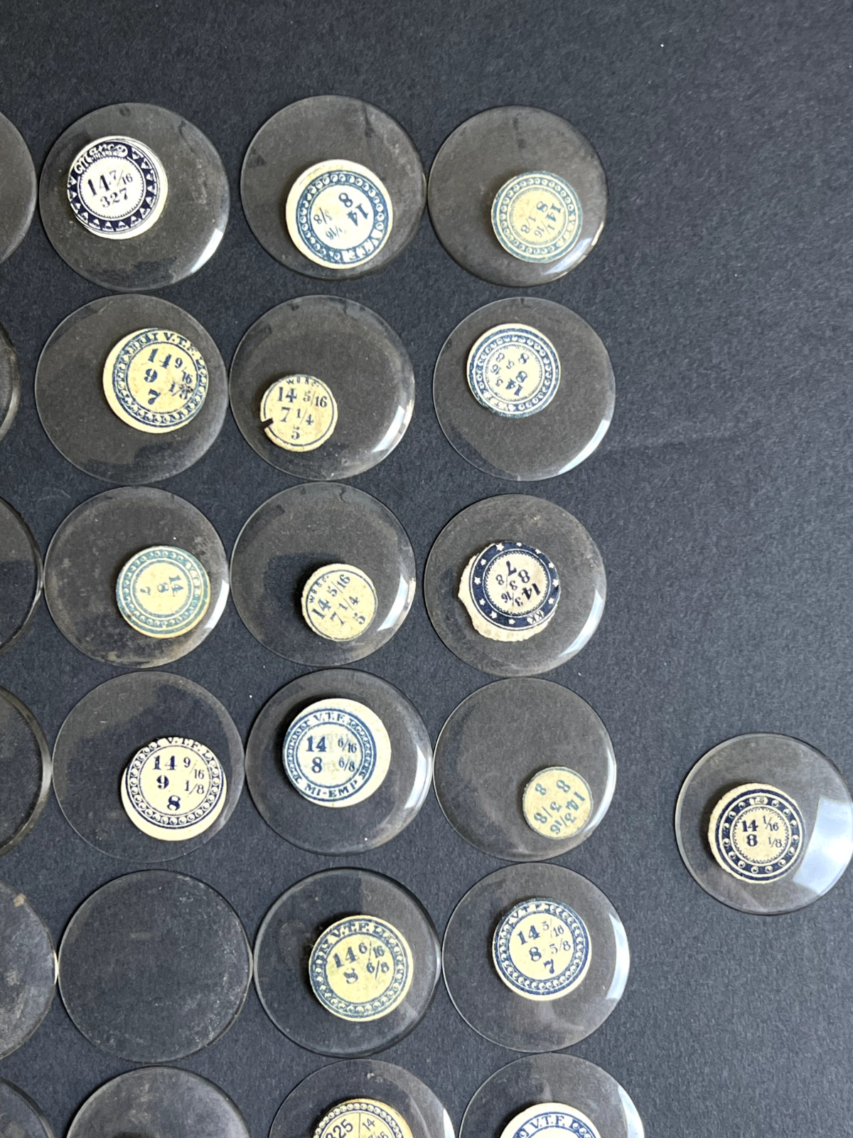 LOT OF 50 GLASS POCKET WATCH CRYSTALS SIZE 14 REPLACEMENT PARTS