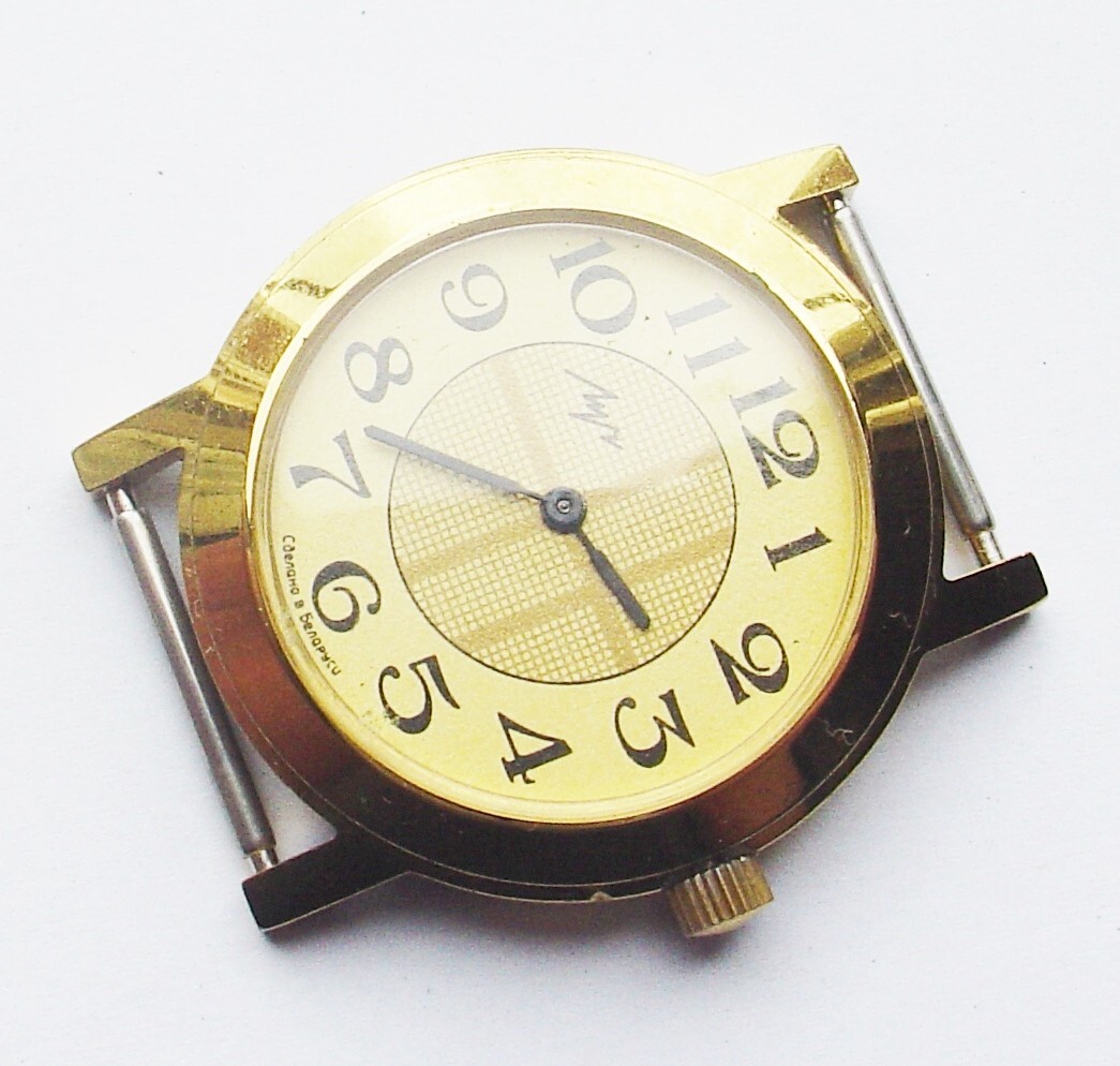 Vintage Luch Belarus Mens Watch YELLOW DIAL AND CASE SERVICED