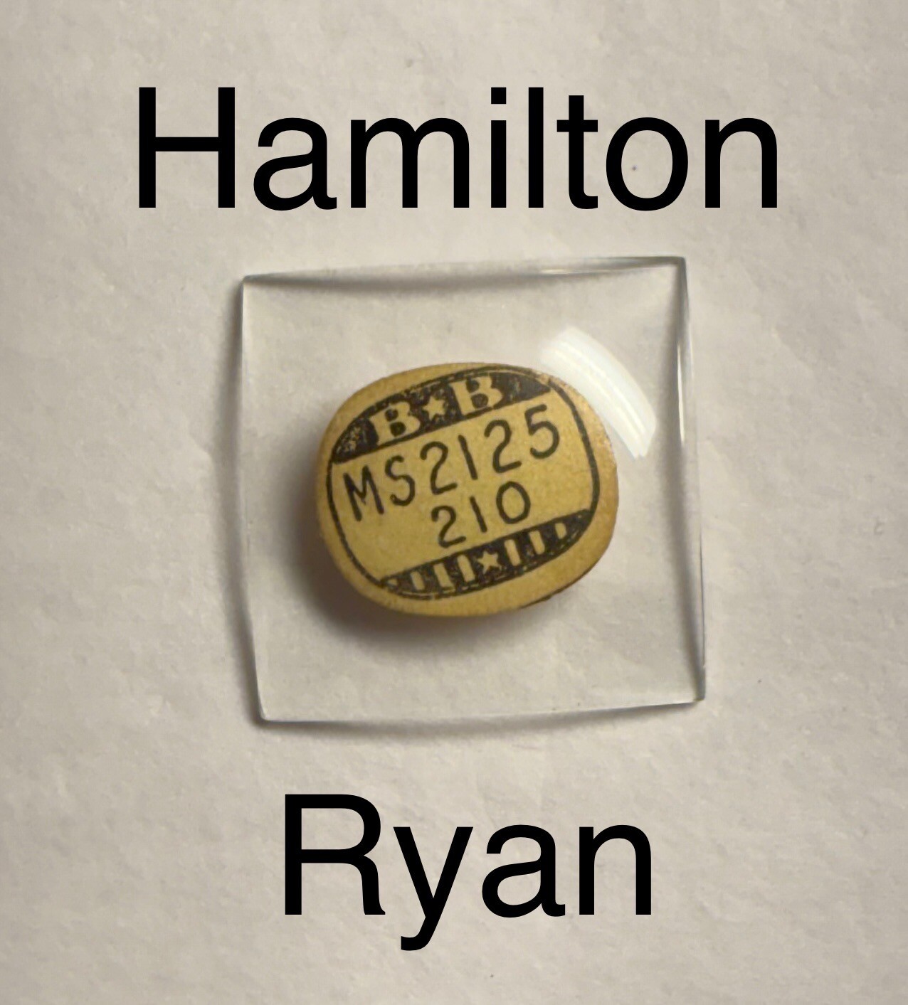 NOS Vintage 1950s Hamilton Ryan Glass Watch Crystal