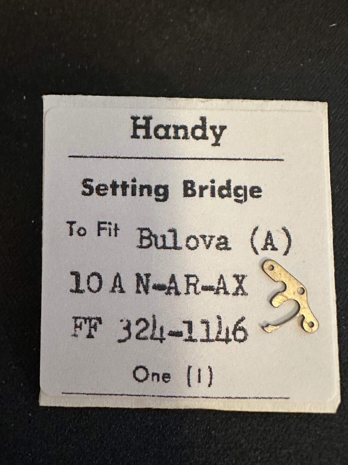 Handy Set Lever Bridge for Bulova 10AN, 10AR, 10AX, Font 324, 1146 – new