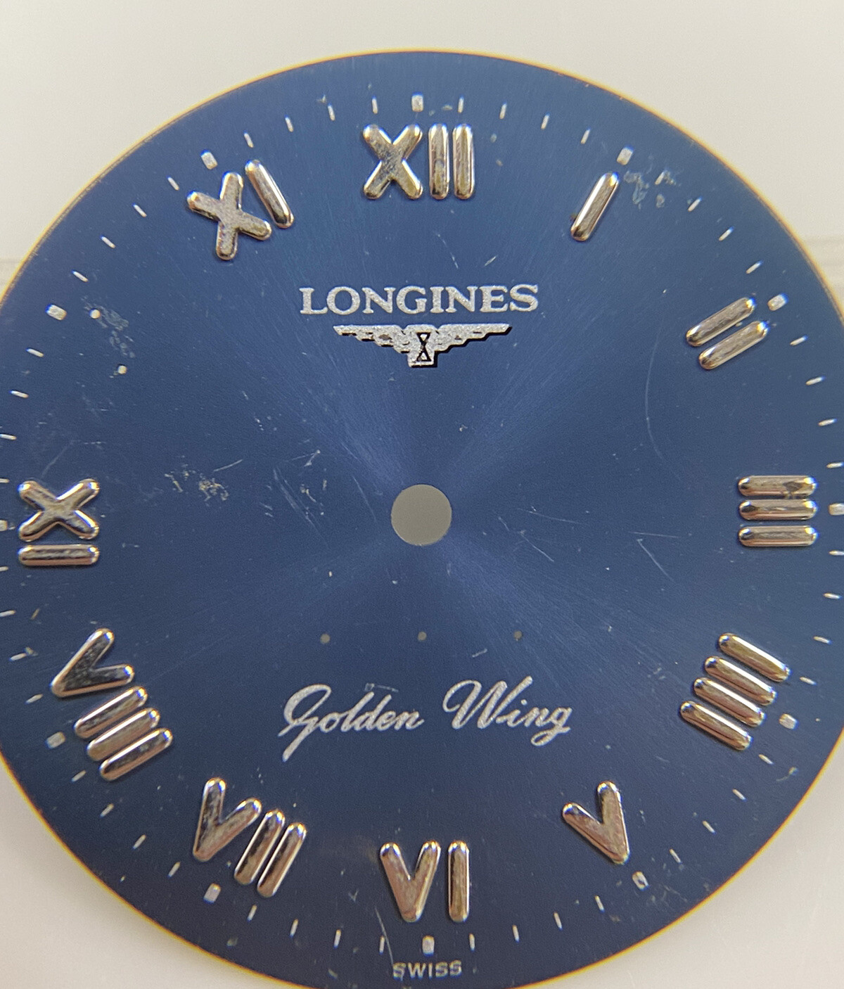 Genuine Longines 5-Star Golden Wing Mens Watch L3.605.4 Navy Blue 26.5mm Dial