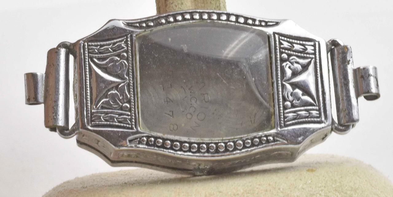 Vintage engraved Plated Marion ladies hinged back wrist watch case circa 1930