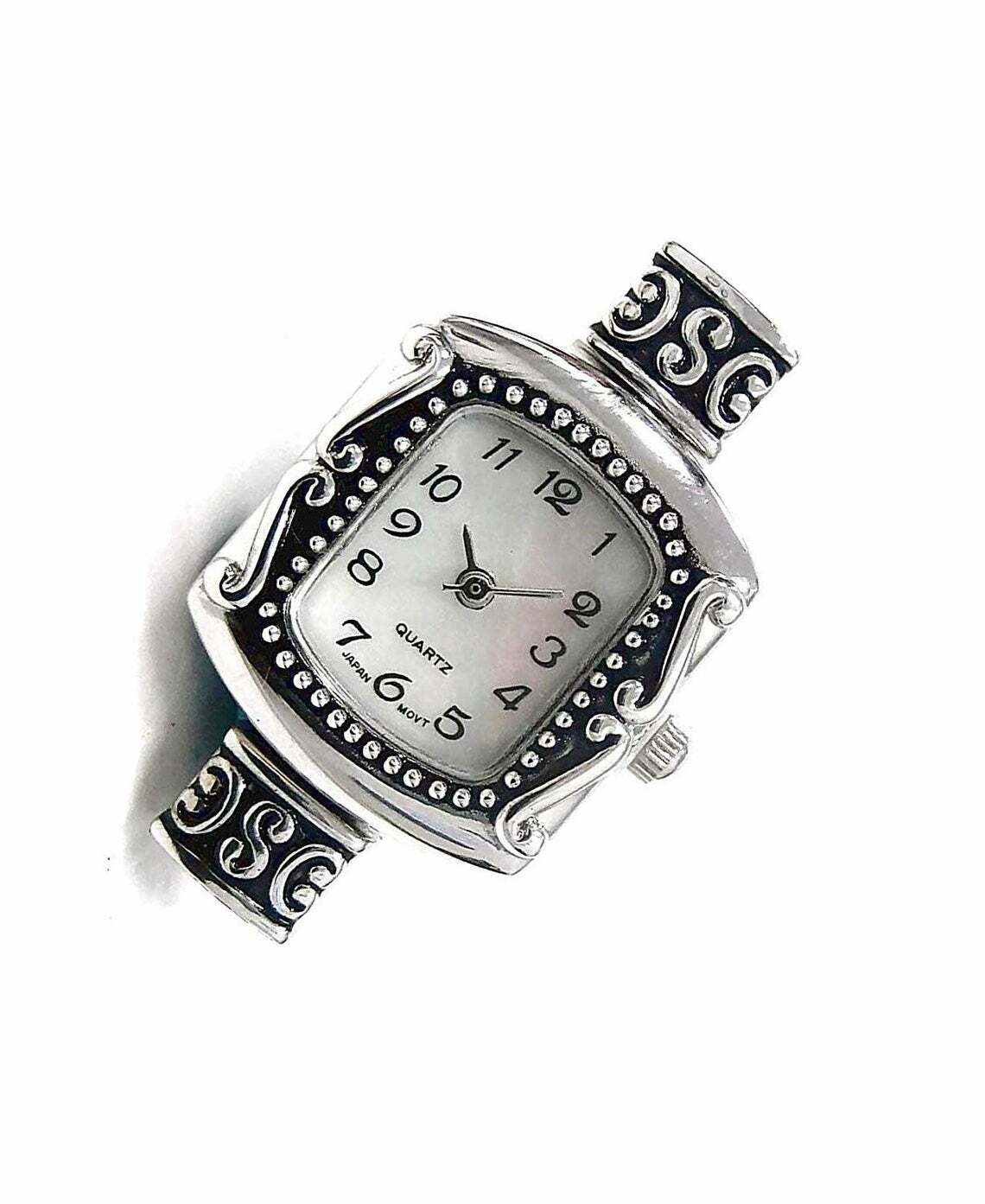 Watch Face DIY SILVER Color DIY Craft Jewelry 2 pcs Victorian Jewelry Making