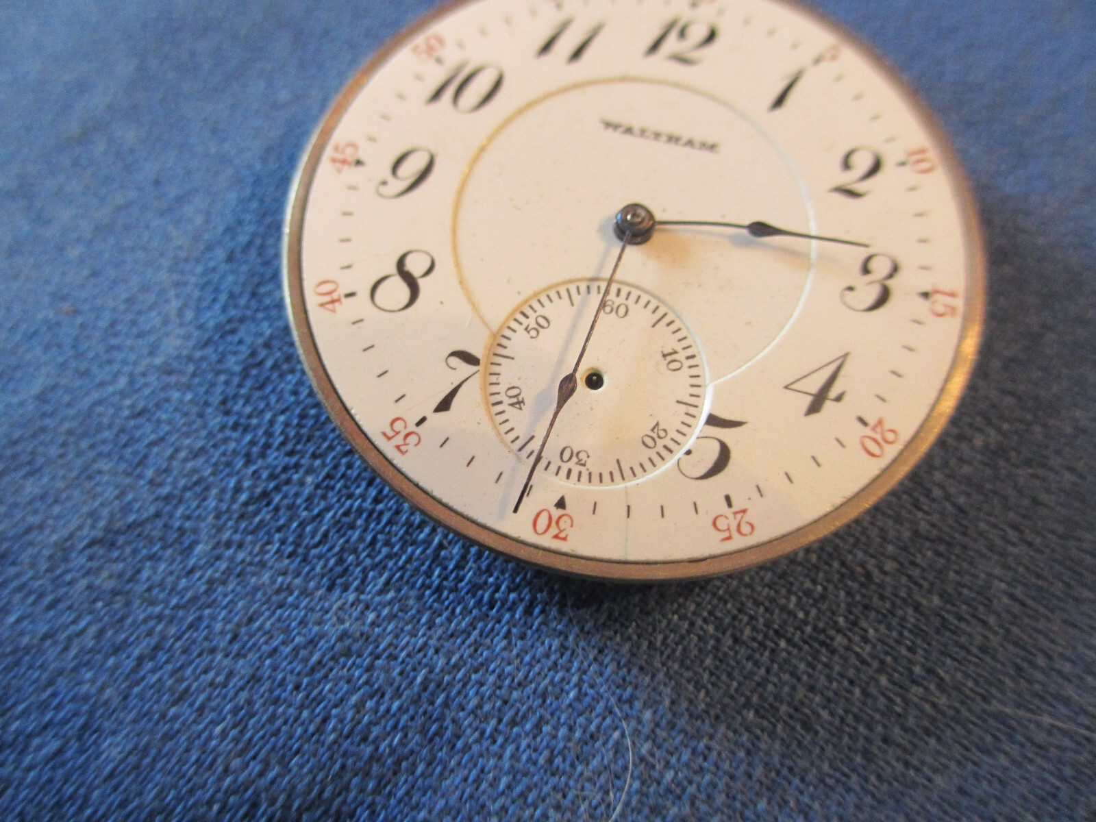 Watchmaker Estate Waltham Model 1894 Pocketwatch Movement for Parts or Repair