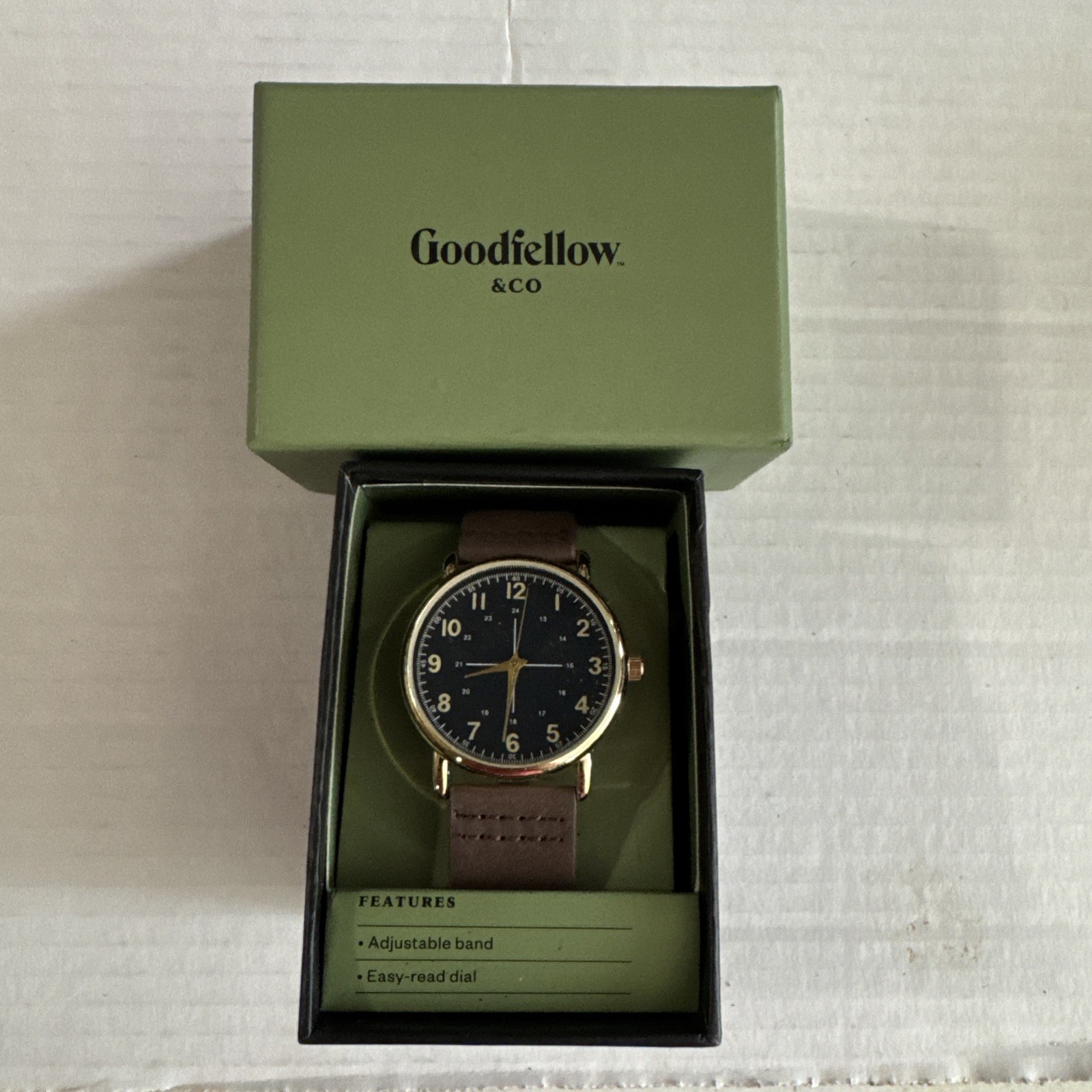 GOODIELLOW MENS’ DRES WATCH LARGE CLASSIC STYLISH. GREAT GIFT!!