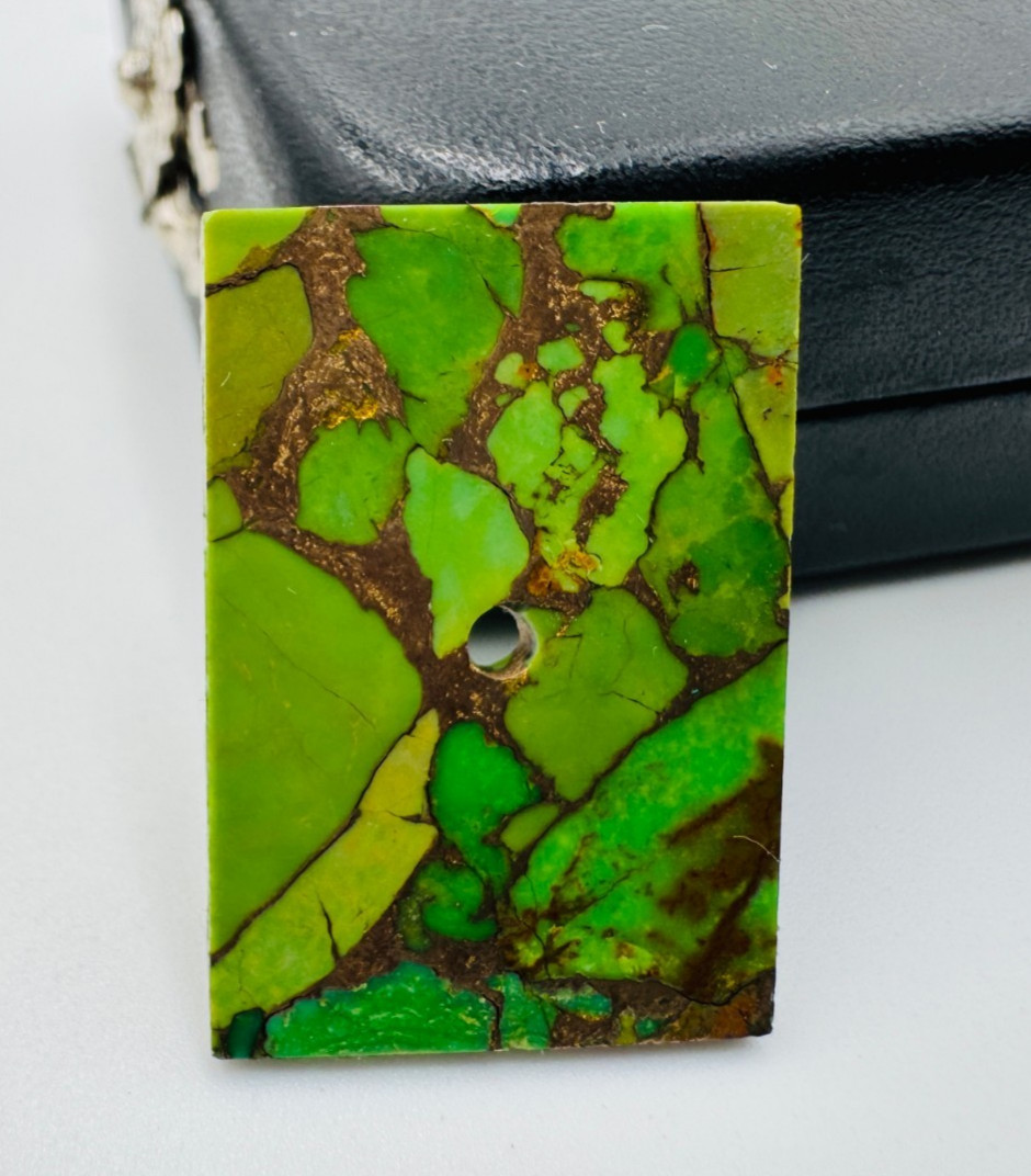 Copper Turquoise Gemstone Watch Dial – Green Rectangle Gemstone GMC-562