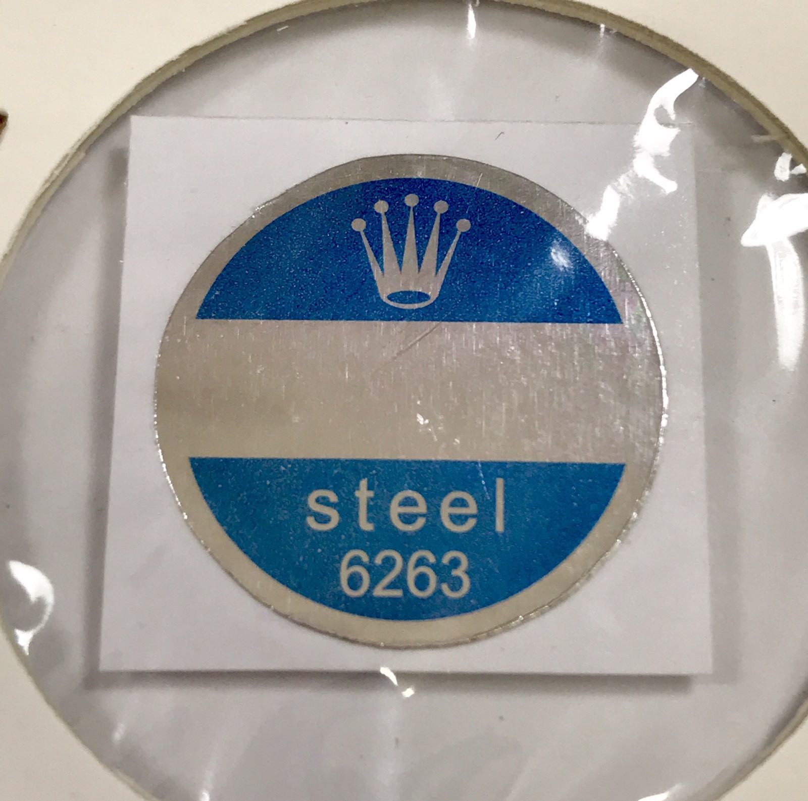 ROLEX 6263 Steel Caseback CASE BACK Blue Sticker Daytona Cosmograph BAKELITE OEM
