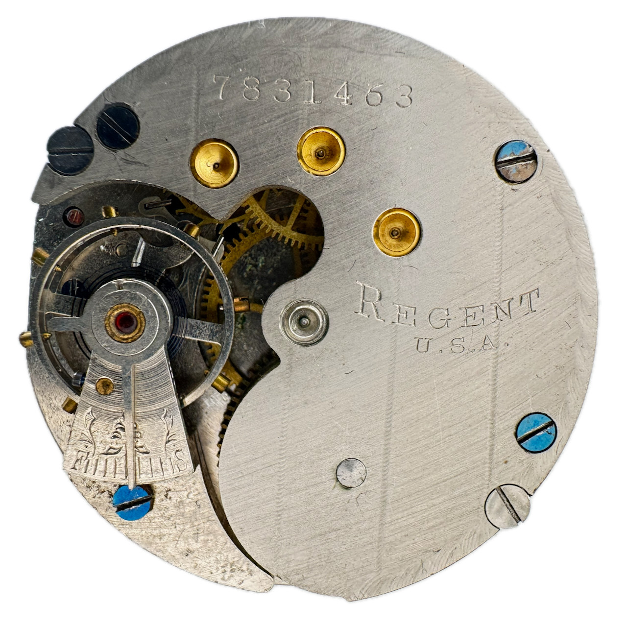 Antique 6s 1909 Regent NY Standard Watch Co Pocket Watch Movement Perfection 390