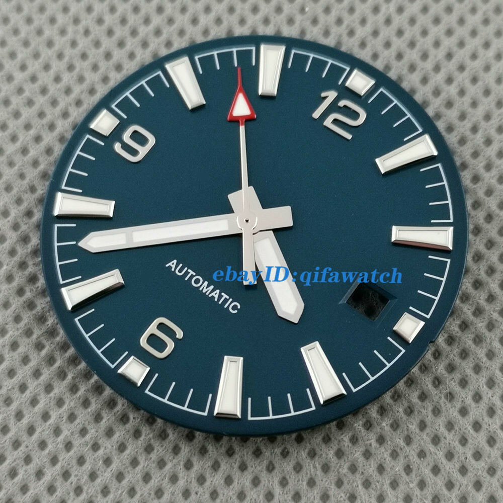 31mm sterile blue watch Dial hands Fit DG2813,Miyota 8215 821A Movement
