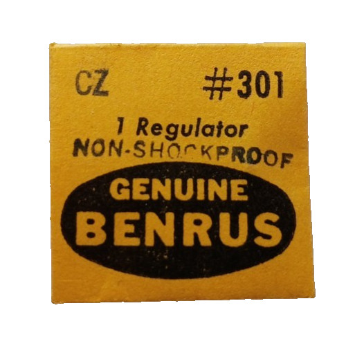 Benrus CZ Regulator non-shockproof watch part #301