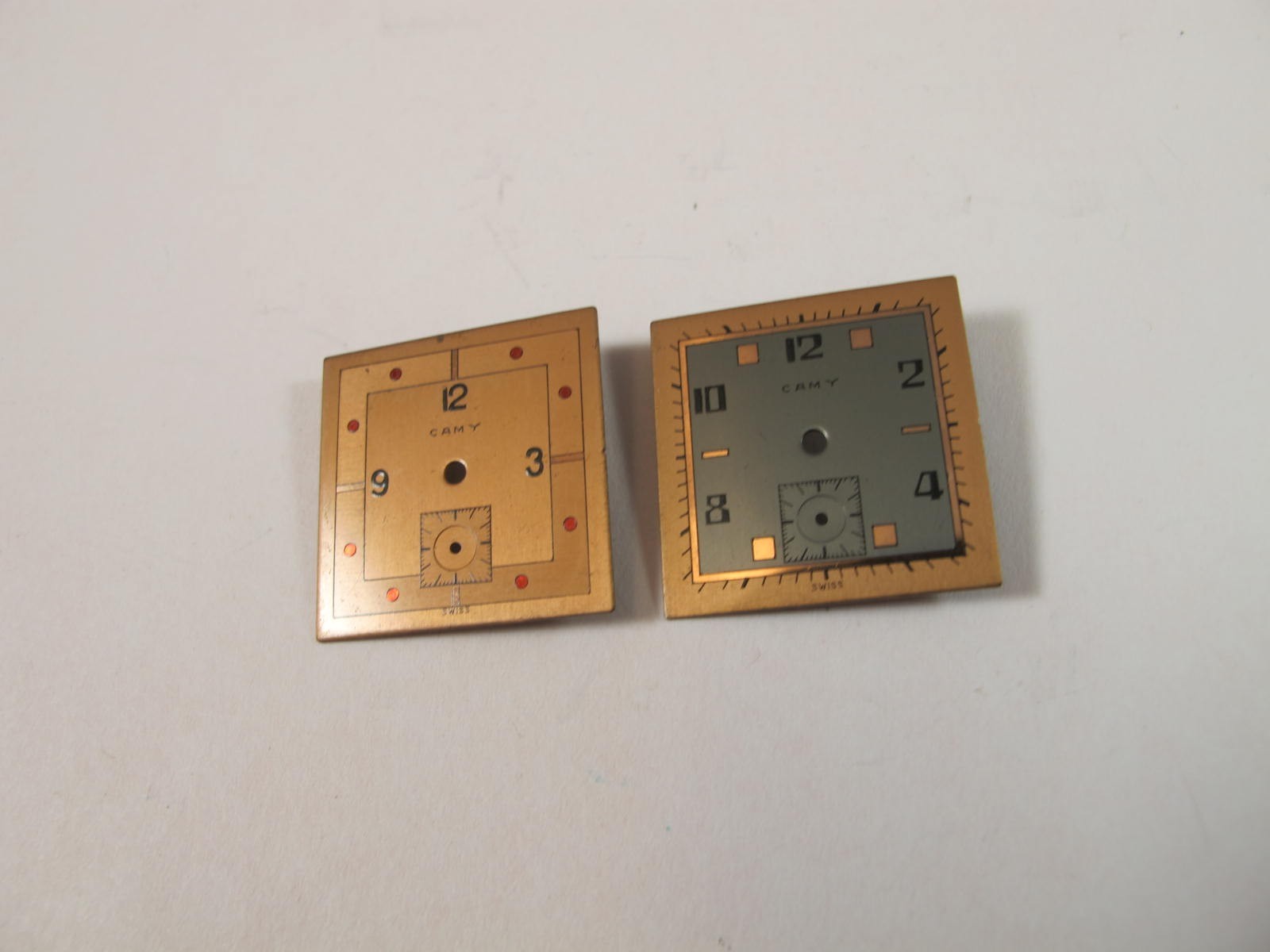 CAMY MENS SWISS GROUP OF METAL WRIST WATCH DIALS