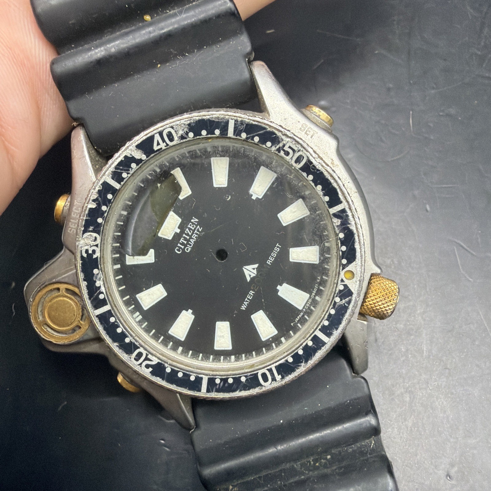 HARD TO FIND CITIZEN C022-088093 AQUALAND SS BVT010609 PARTS CASE AND STRAP