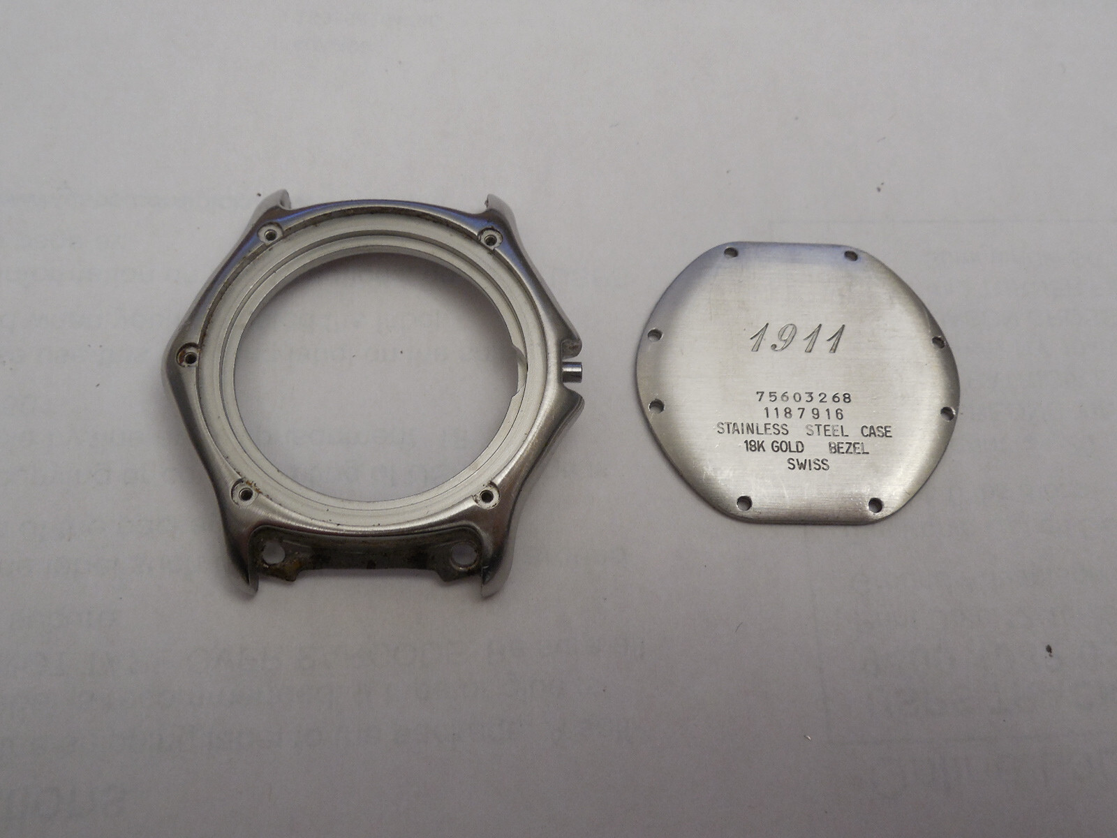 100% EBEL 38MM 1911 SENIOR MID CASE AND CASEBACK CASE BACK