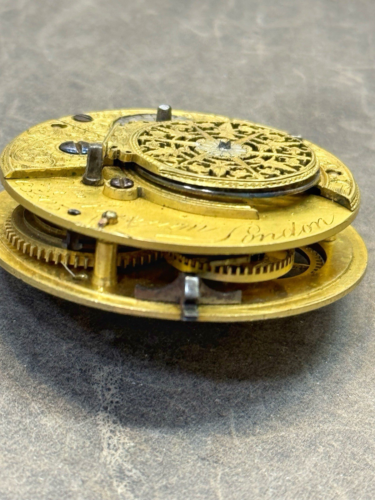 Antique William Morgan London Verge Fusee Pocket Watch Movement Repair