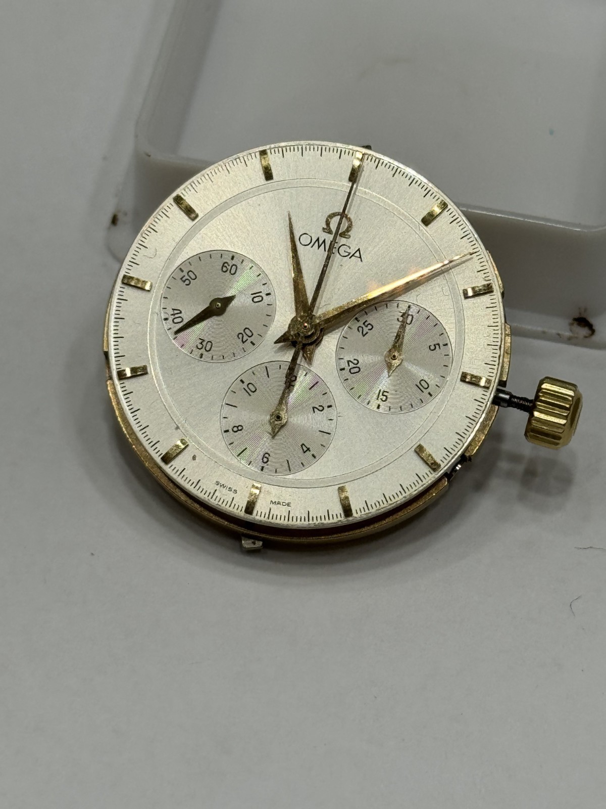 Omega Chronograph Manual 861 Base Lemania 1873 Movement & Dial & Crown Swiss