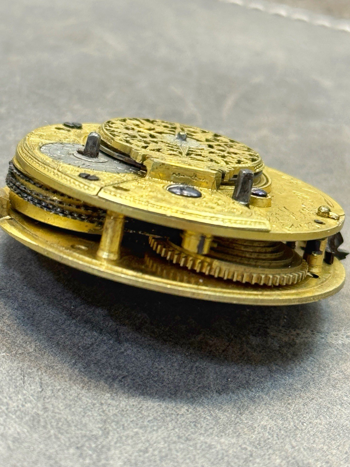 Antique William Morgan London Verge Fusee Pocket Watch Movement Repair