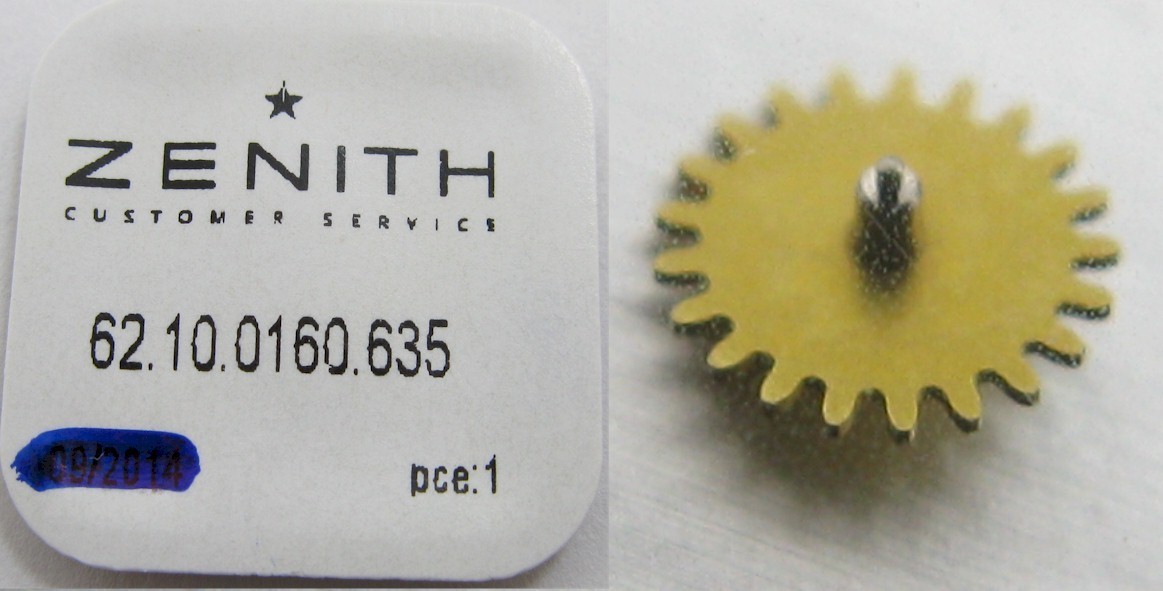 Zenith Elite 635 … power reserve … Watch Parts: # intermediate wheel 3