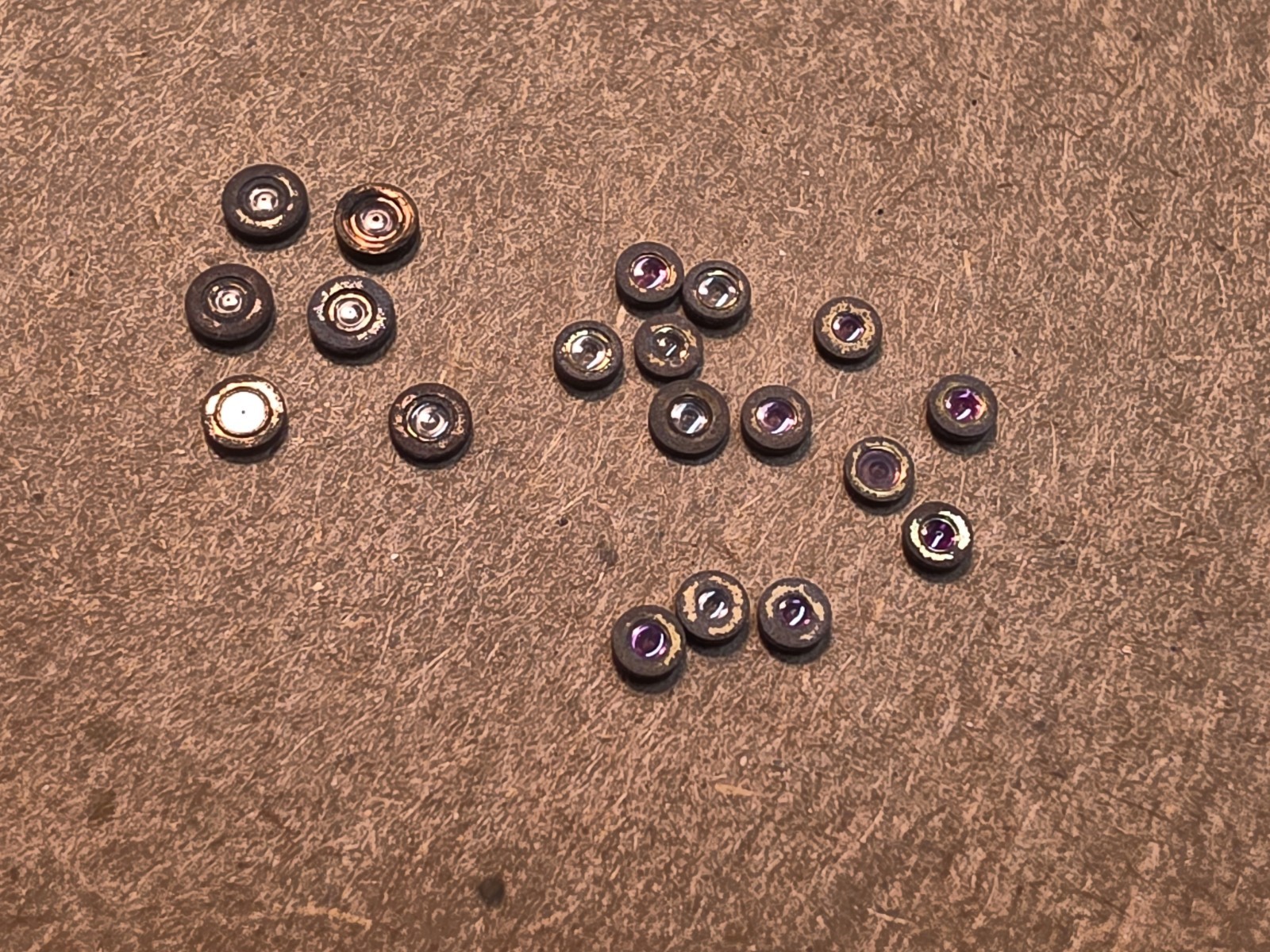 Lot Of Mixed Hamilton 18s & 16s Pocket Watch Balance Hole Jewels