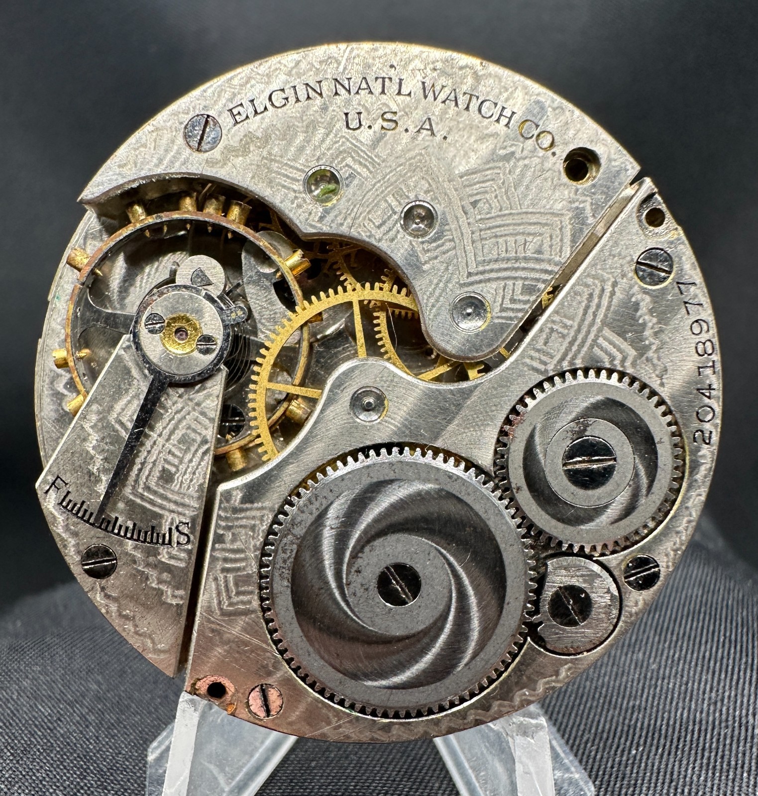Vintage Elgin Model 6 Grade 290 16s 7j Pocket Watch Movement 1918