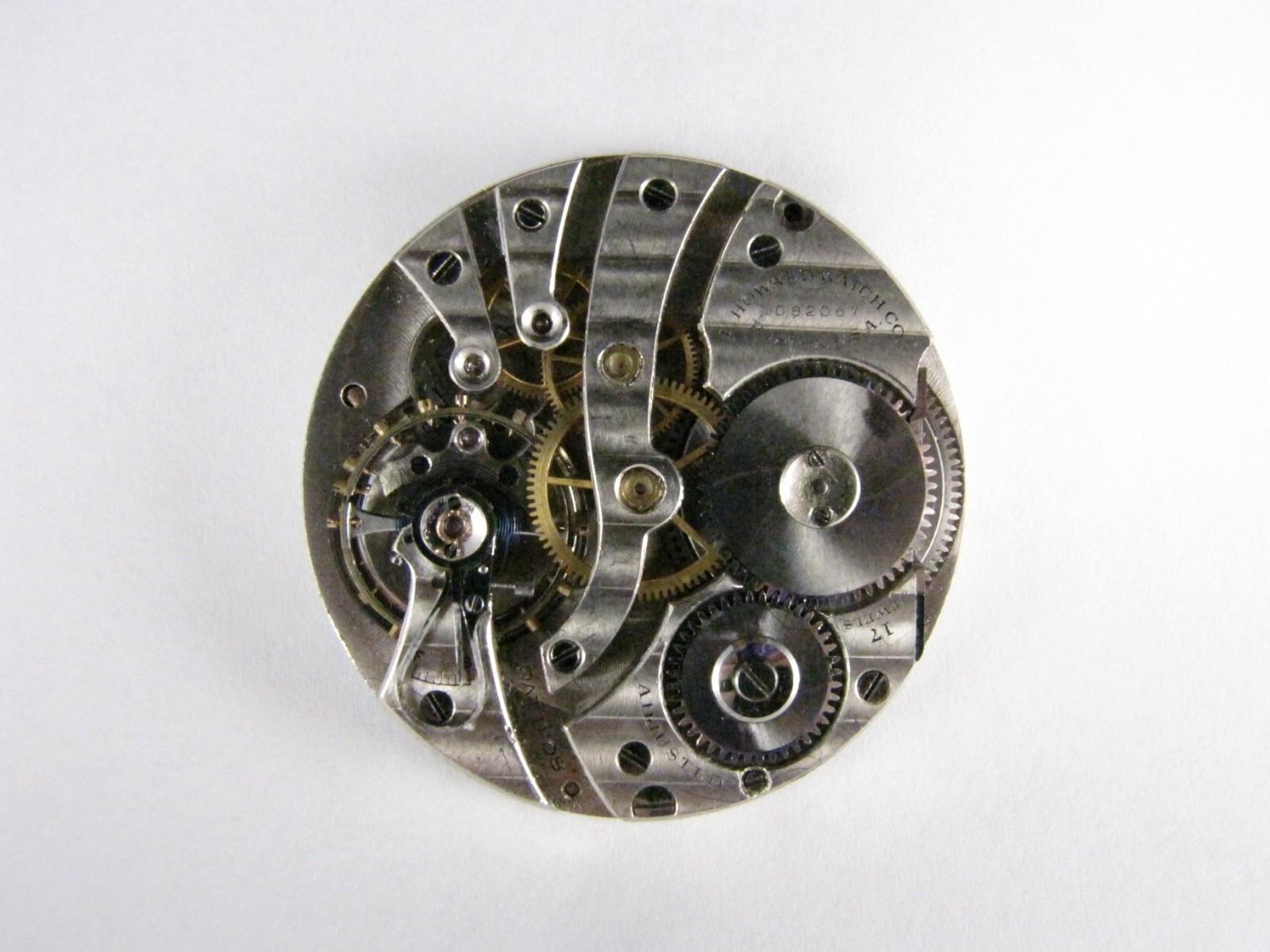 Antique 1910 E. Howard Series 7 Model 1908 12s 17j Pocket Watch Movement-Repair