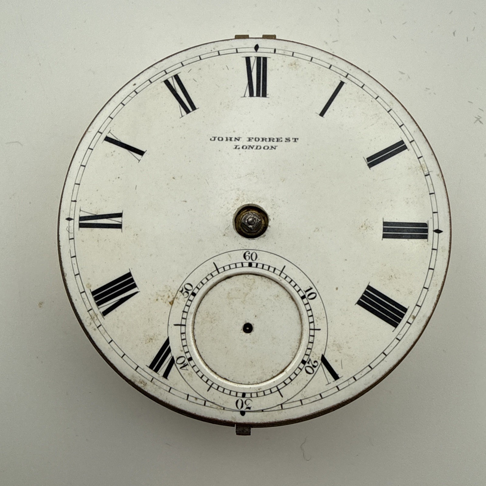 Vintage John Forrest 46.53mm Fusee Pocket Watch Movement Good Balance & Ticks