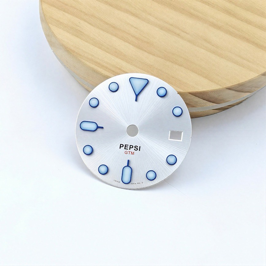 New No/S Logo NH35 Dial 28.5mm Blue SK007 Fits NH34/35/36 Movement Watch Parts