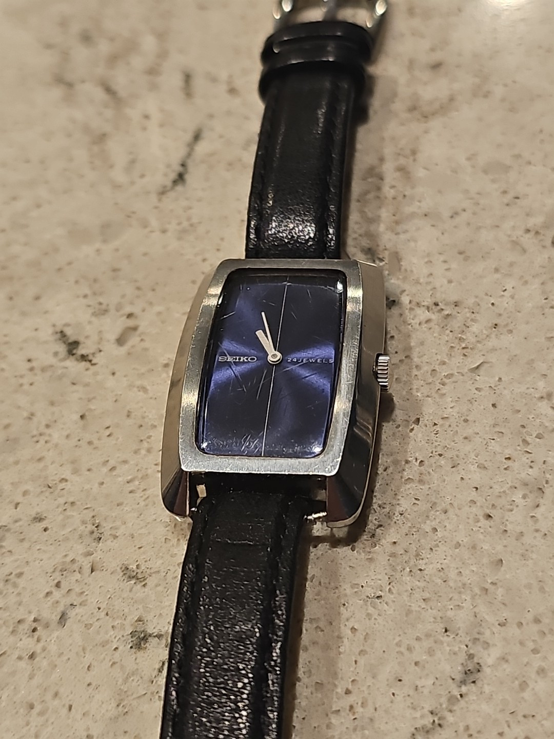 Lady Seiko Rectangle 24 Jewels Watch 2559 7019 Stainless Steel Case Working