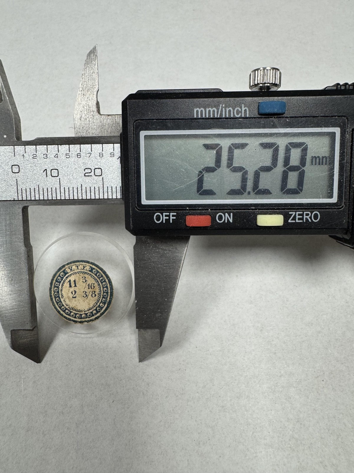Watch Replacement Crystal 25.28mm 11 3/16, 2 3/8