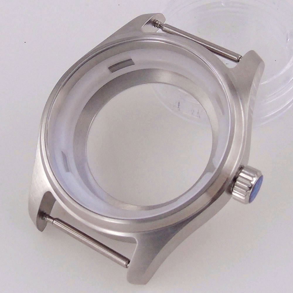 39mm Solid Steel Sapphire Glass Watch Case Fit Japan NH35 NH36 Miyota 8215 2824