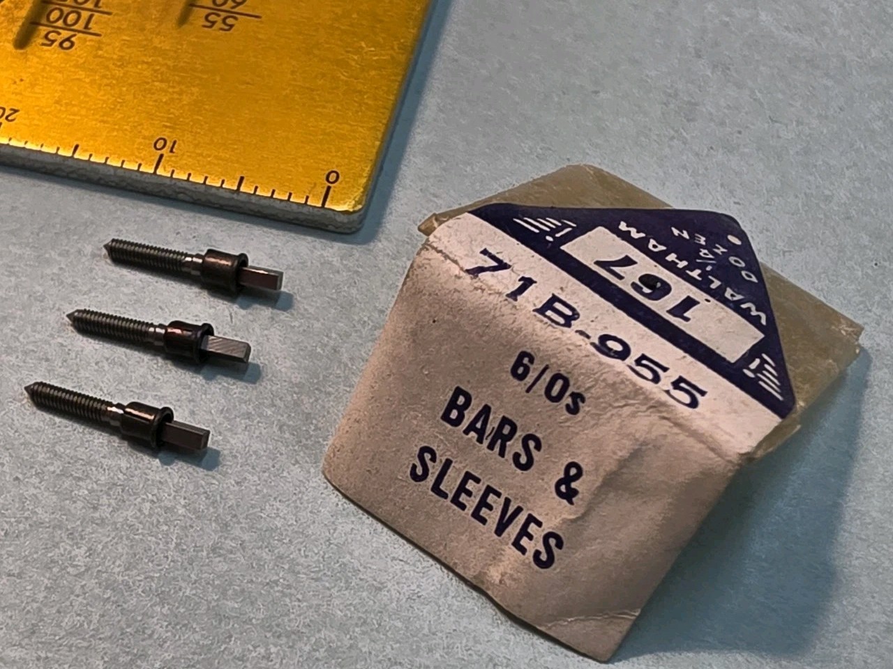 Lot Of 3 NOS Waltham 6/0 71B-955 Bars & Sleeves Refill 167 Original Pack