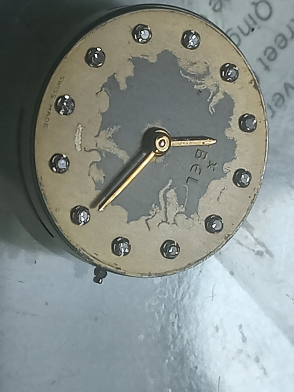 EBEL CARTIER Cal 057 Ladies quartz watch movement with diamonds dial and hands.