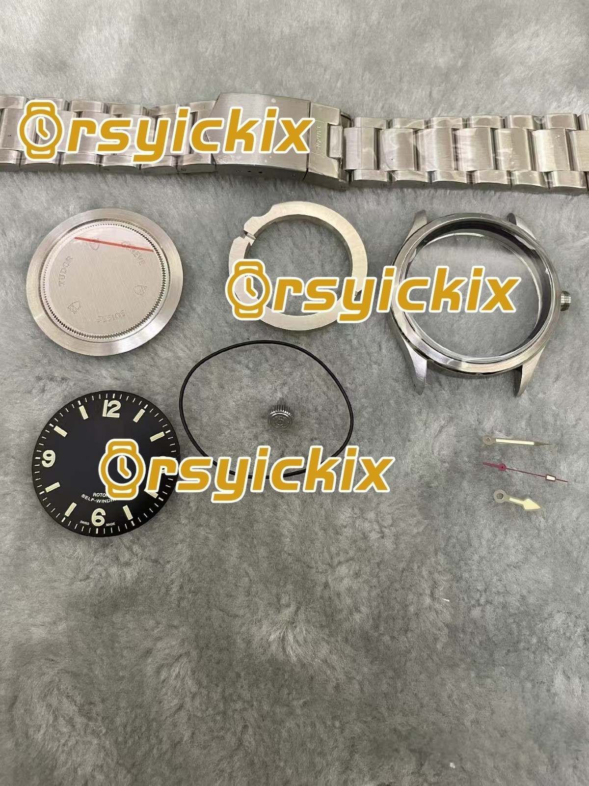 DIY SET for TuDOr Ranger‌ 41MM 2824 watch case + dial + hands + Strap Sapphire