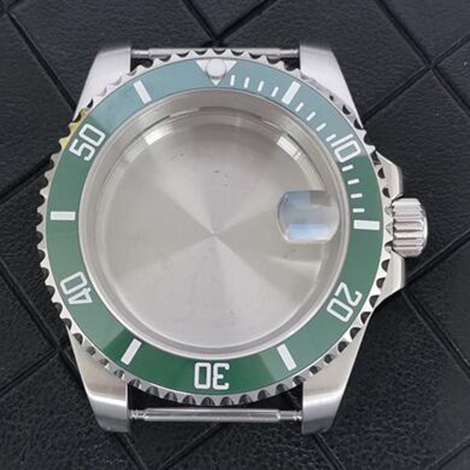 Modified Steel Bezel Watch Case Sapphire Glass Magnifier Case for NH34 Movement