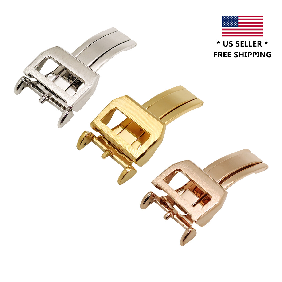 18MM DEPLOYMENT BAND BUCKLE STRAP CLASP FOR IWC PILOT PORTUGUESE AQUATIMER WATCH