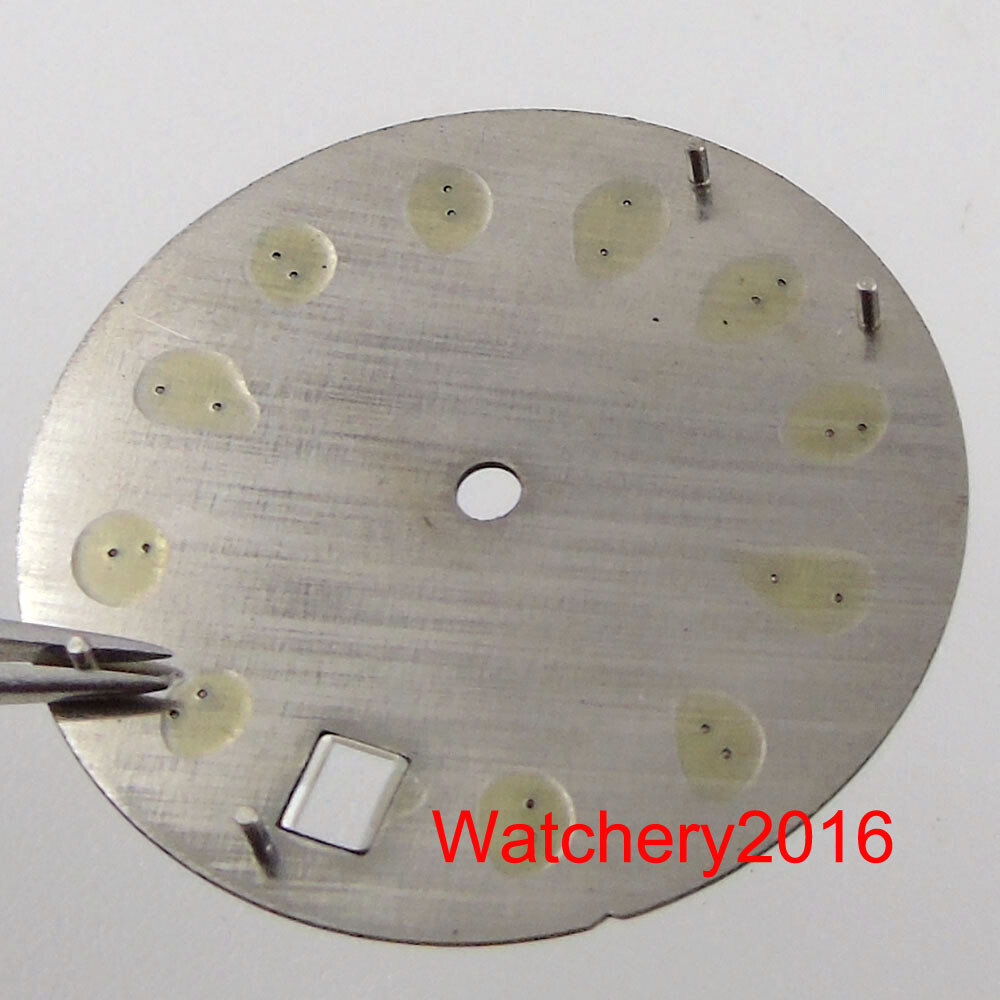 Tandorio Sterile Steel Luminous 29mm Black Watch Dial fit NH35A Date Display