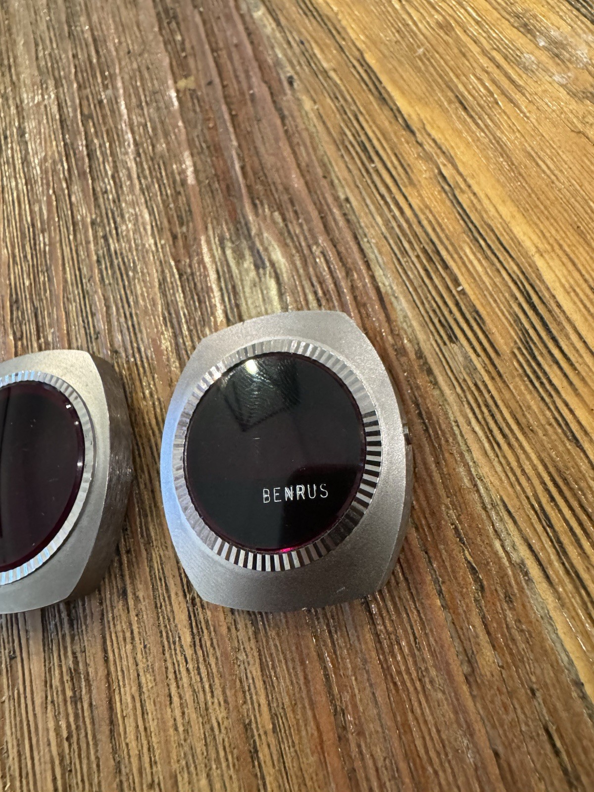 Lot Of 2 Vintage Benrus Red LED Men’s Watch Case Parts/Repair